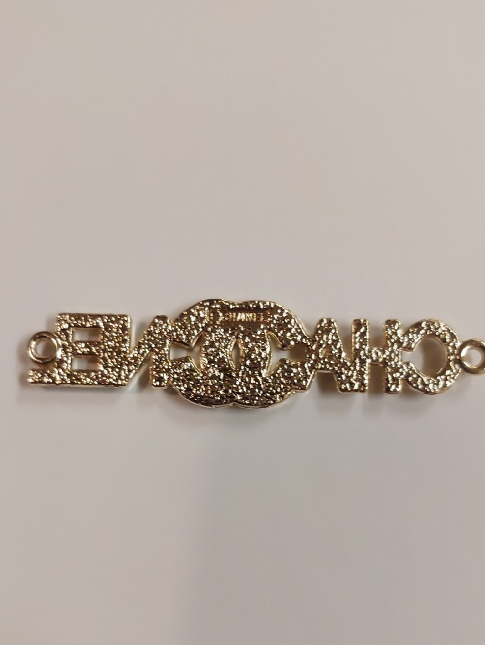 CC Gold & Black Crystal Charm Pendant - Picture 2 of 3